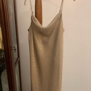 MARINA Shimmering Gold Dress
